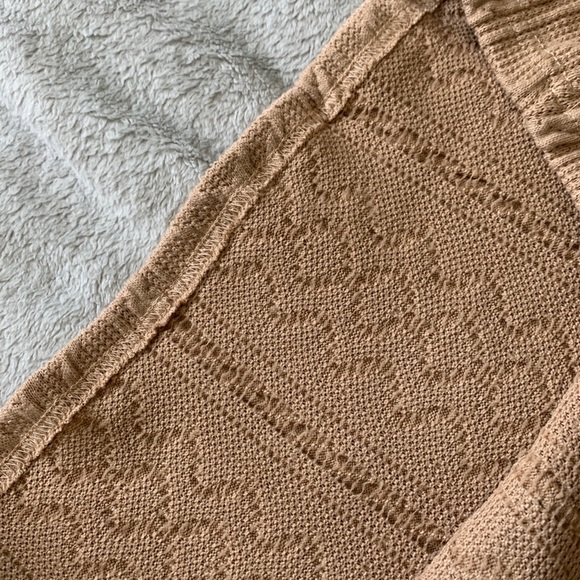 Rolled neck lantern sleeve cable knit tee - Picture 12 of 13